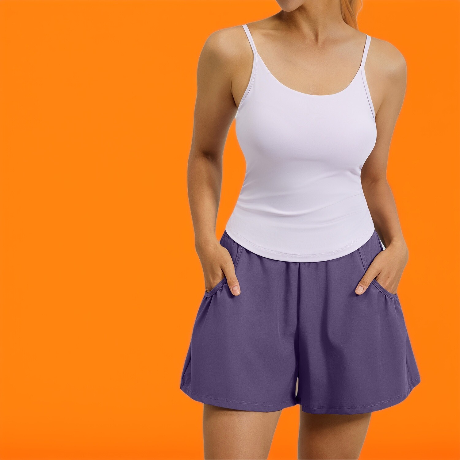 肥小棉春夏秋瑜伽服日常穿搭两件套防震跑步骑行训练健身运动套装