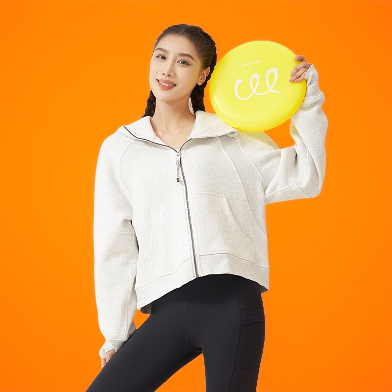 肥小棉无标时尚秋冬新款加厚连帽运动卫衣女户外宽松休闲加绒外套