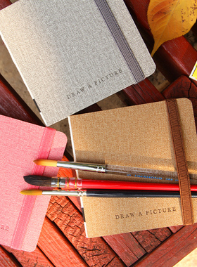 轻听300g全棉口袋水彩本sketchbook丙烯马克笔素描速写小定制