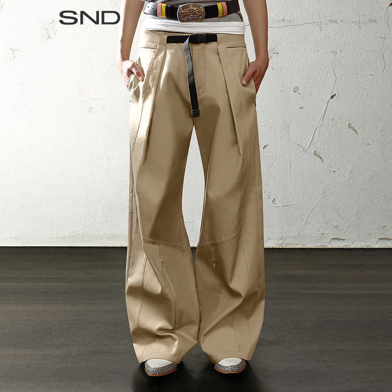 SND松紧插扣阔腿机能休闲长裤图片