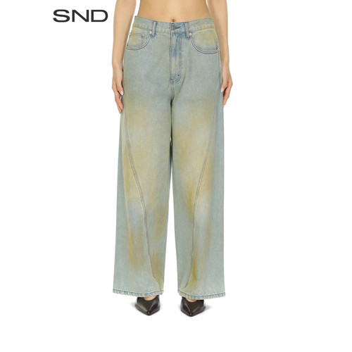 SNDSS26做旧牛仔长裤女款