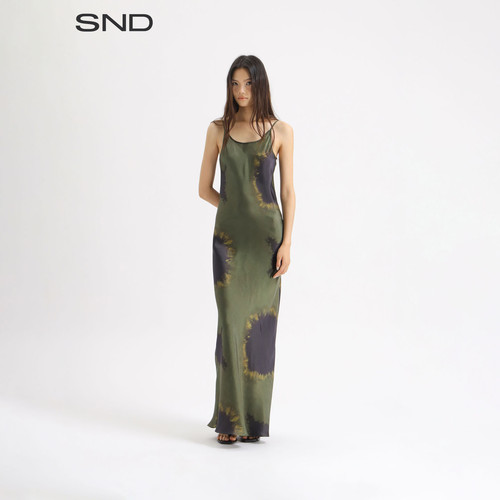 SNDAW26印花斜裁吊带