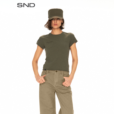 SND口袋肌理面料圆领T-shirt