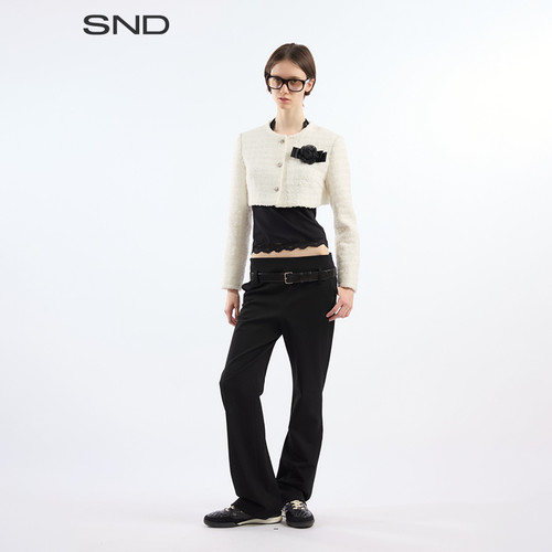 【AOANAO 设计师品牌】SND AW25 下移腰袢微喇西裤女款