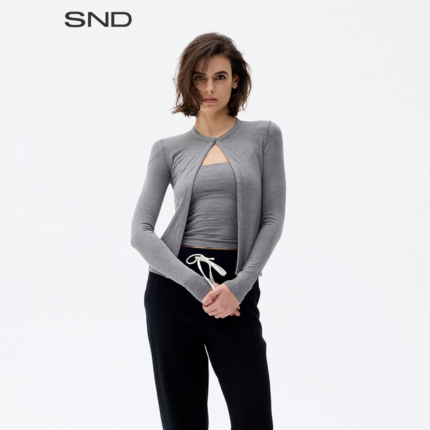 【FaxCopyExpress 设计师品牌】SNDSS26午后伸展舒适合身百搭开衫