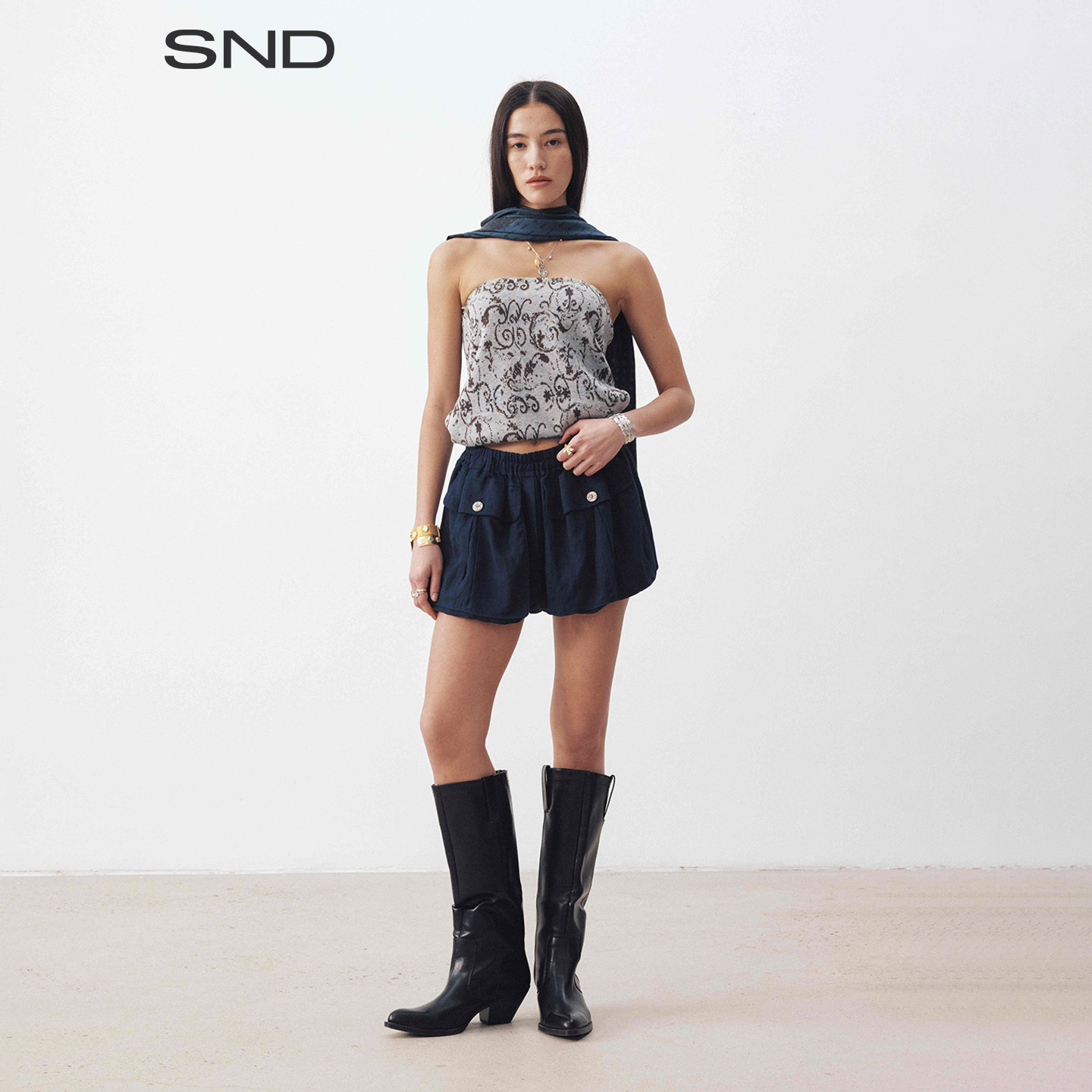 SNDSS25立体袋短裤女款图片