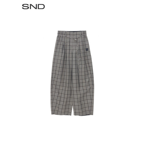 SNDAW25格纹香蕉阔腿裤女款