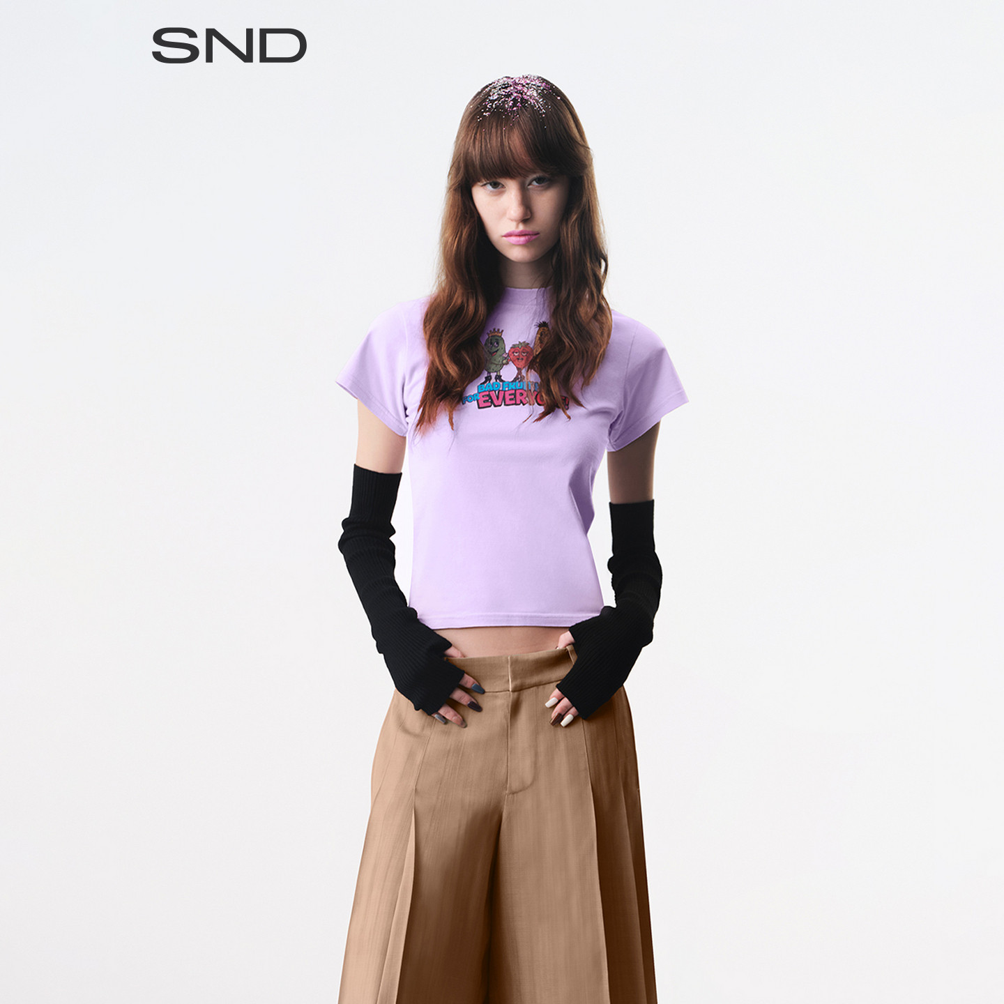 SNDSS26水果农庄印花修身T恤图片