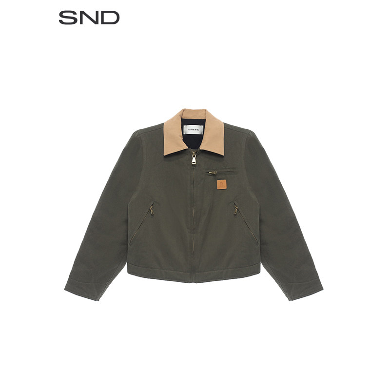 SND短款工装棉服外套女款图片
