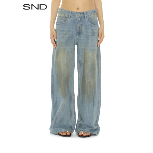 SNDSS26掀袋做旧洗水牛仔裤