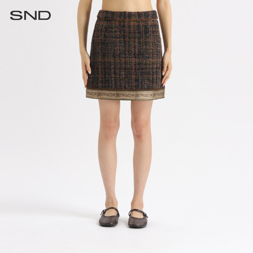 SNDAW26彩花呢短裙女款