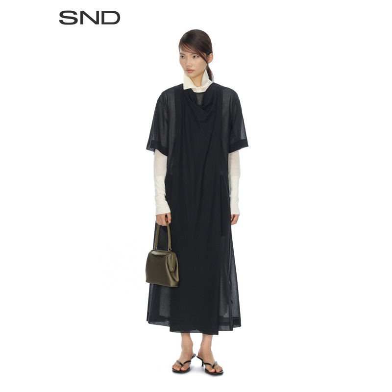 【CARVEN 设计师品牌】SND PS26 巴里纱长裙女款