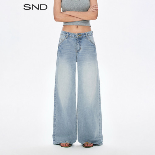 AW26宽松阔腿牛仔裤女款