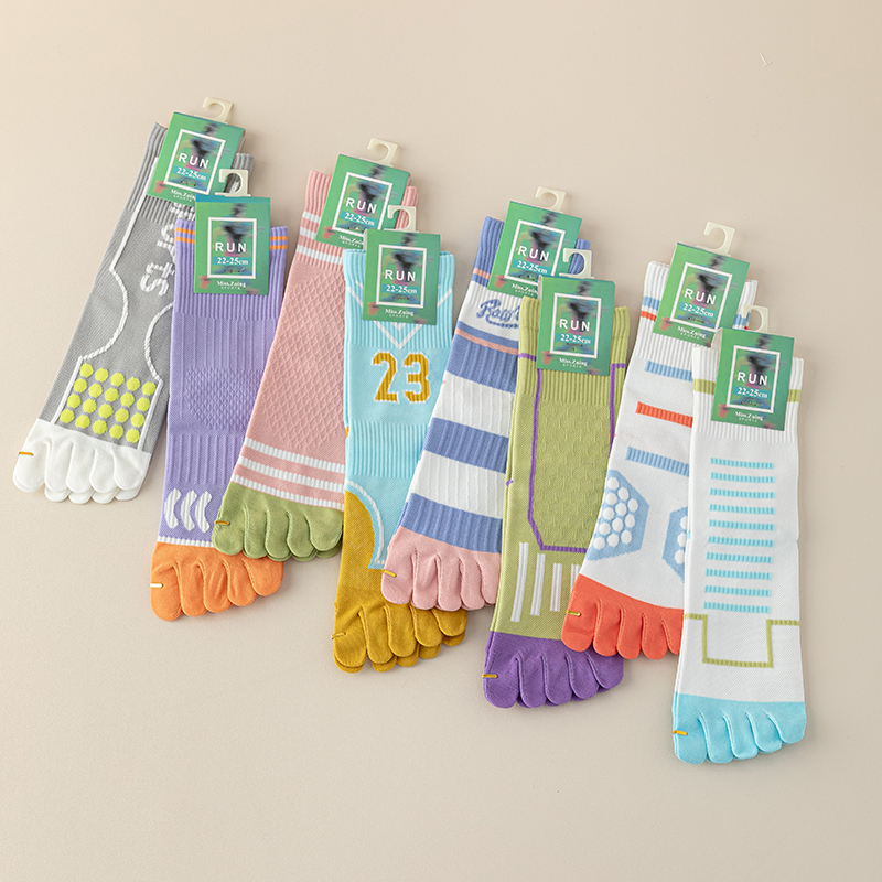 五指瑜伽袜子防滑运动袜跑步压缩