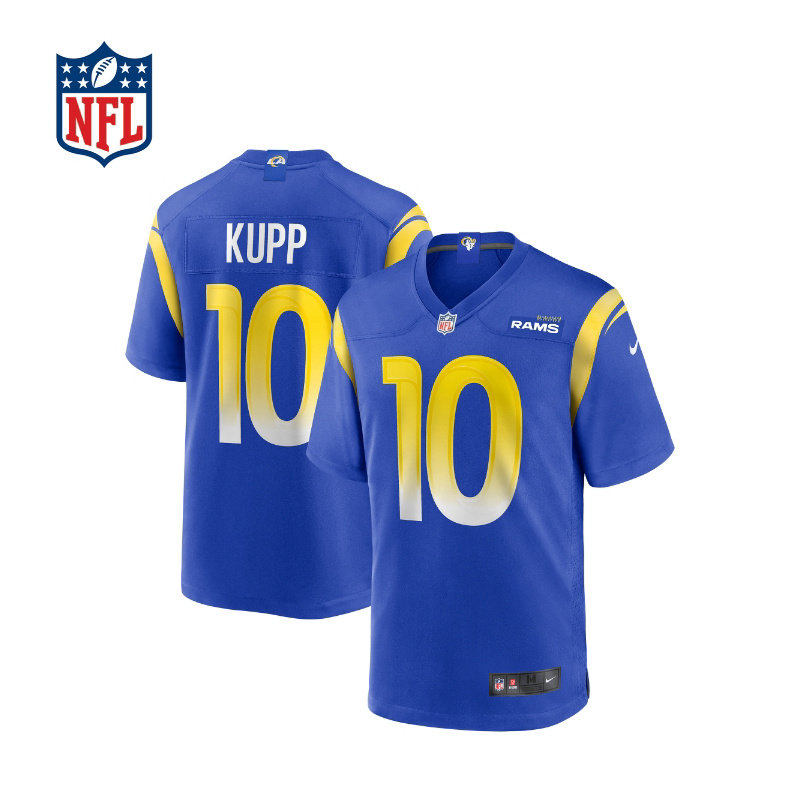 nfl洛杉矶公羊 game球队颜色球衣-cooperkupp-男子 热转印印号