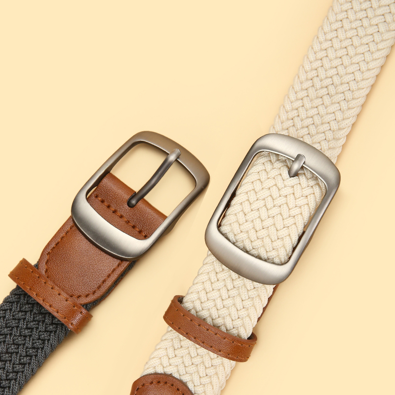 无孔免打孔编织男女通用腰带