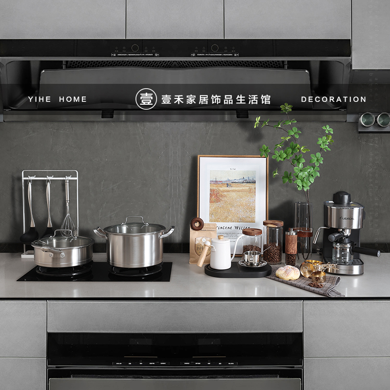 咖啡主题下午茶场景化吧台岛台