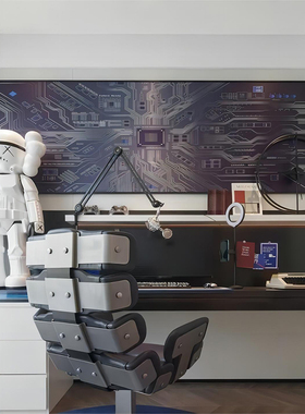 套装耳机展厅装饰画橱柜组合客厅摆件软装模型轻奢样板间键盘现代