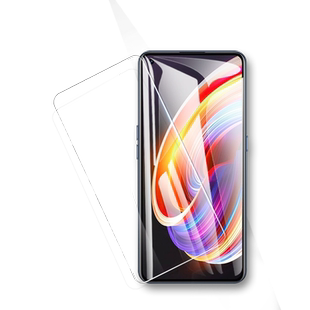 莫柯思 适用realme10pro真我gt2钢化膜neo3大师探索版2t手机膜全屏q3防指纹x7电镀5狂欢闪速5i保护眼q2无白边