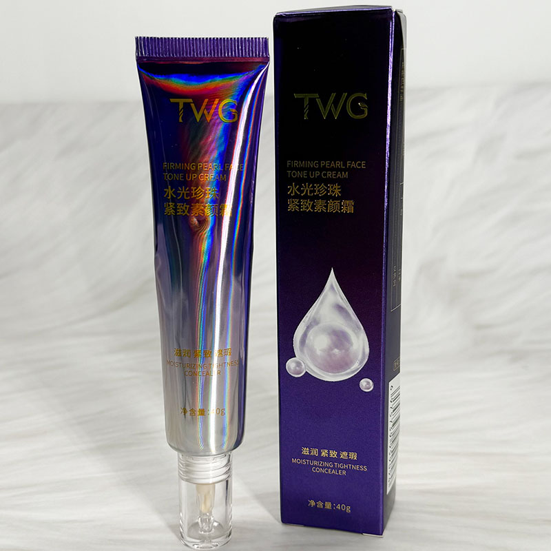 TWG水光珍珠紧致素颜霜提亮肤色紧致遮盖瑕疵焕颜轻薄持妆素颜霜图片