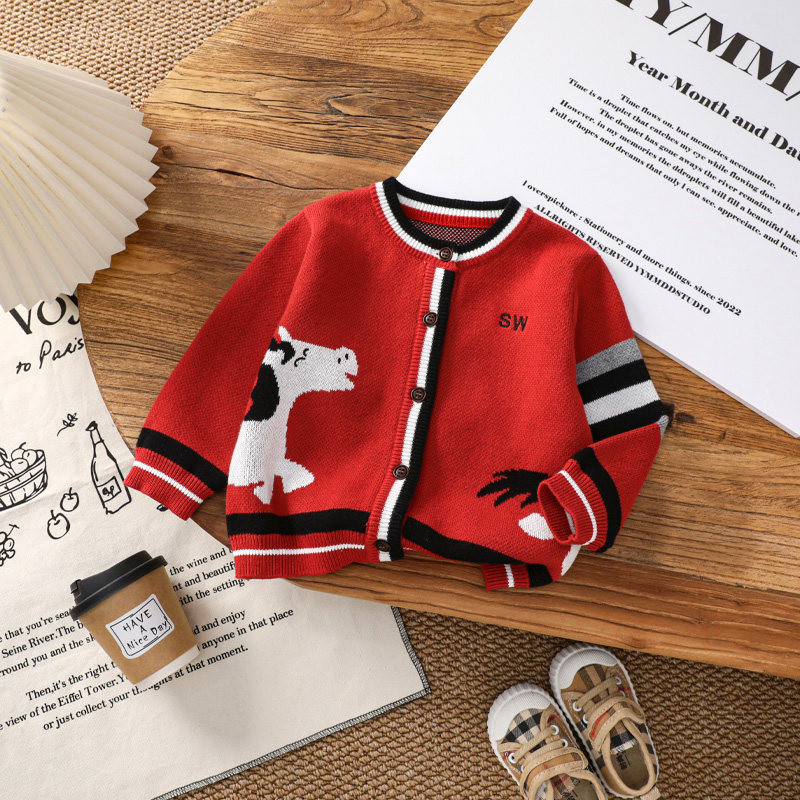 男童毛衣开衫外套秋冬新款儿童针织衫男宝马年红色毛线衣婴儿衣服,童装/婴儿装/亲子装,毛衣/针织衫,淘宝优惠券,粉丝福利购,淘宝优惠卷