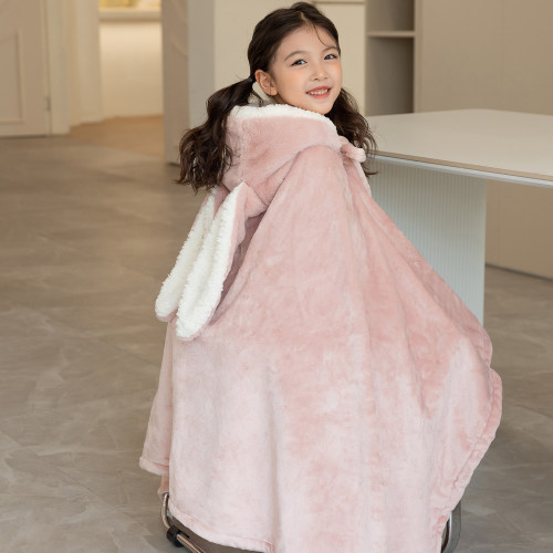 小学生午睡毯秋冬保暖披肩毛毯女