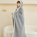 披肩毛毯加厚冬季 盖毯办公室午睡毯子盖腿懒人毯披风斗篷沙发毯秋