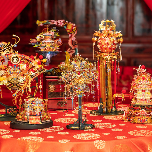 艺模凤囍花轿囍玲珑绣球结婚礼物