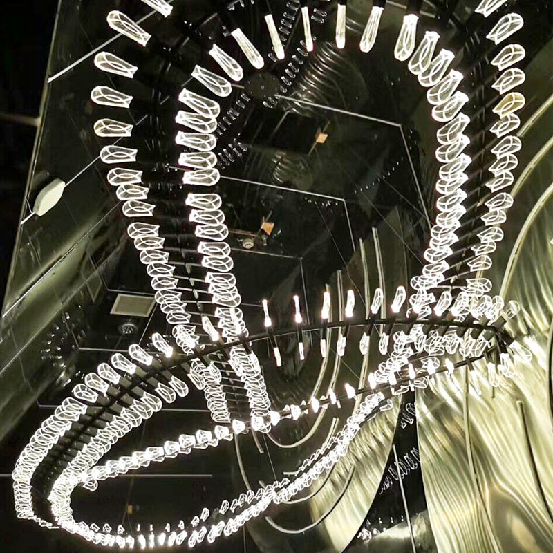 现代简约别墅北欧客厅灯创意个性酒吧台KTV大跑马工程灯具订制厂