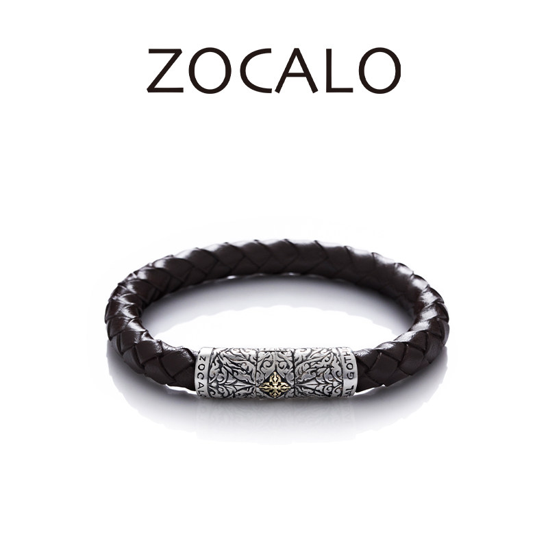 ZOCALO金刚杵系列牛皮编织手镯