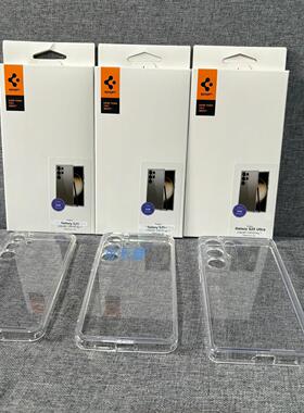 Spigen适用三星s25Ultra手机壳S22全透明磁吸壳s24ultra保护壳精孔亚克力s23全包透防摔套男女边软背硬外壳