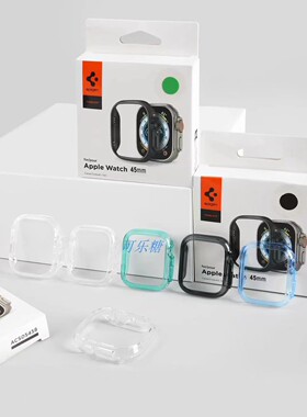 Spigen透明手表壳适用于iwatch ultra 8/7代49mm 45mm 41mmPC保护