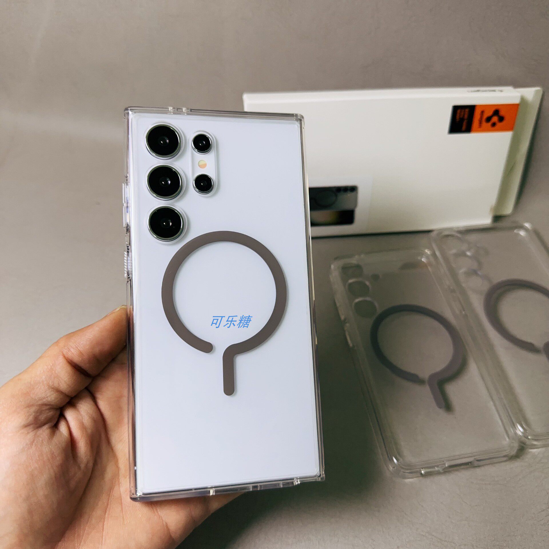 Spigen适用三星透明手机壳s26ultra/s25ultra/透明亚克力s24plus全包防摔s24ultra硅胶保护套外壳硬壳边软