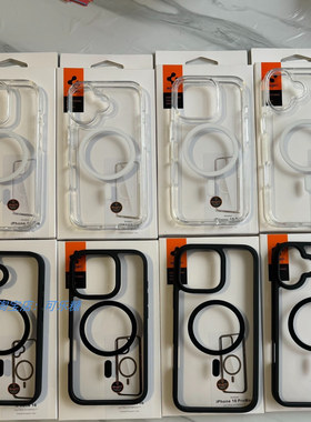 【灵动触控按键相机控制】Spigen适用于苹果iphone17/16e/15/14/13/12磁吸手机壳透明防摔保护壳MagFit磁吸全