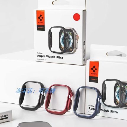 Spigen手表壳PC适用于iwatch ultra 8/7代49mm 45mm 41mm硬保护壳