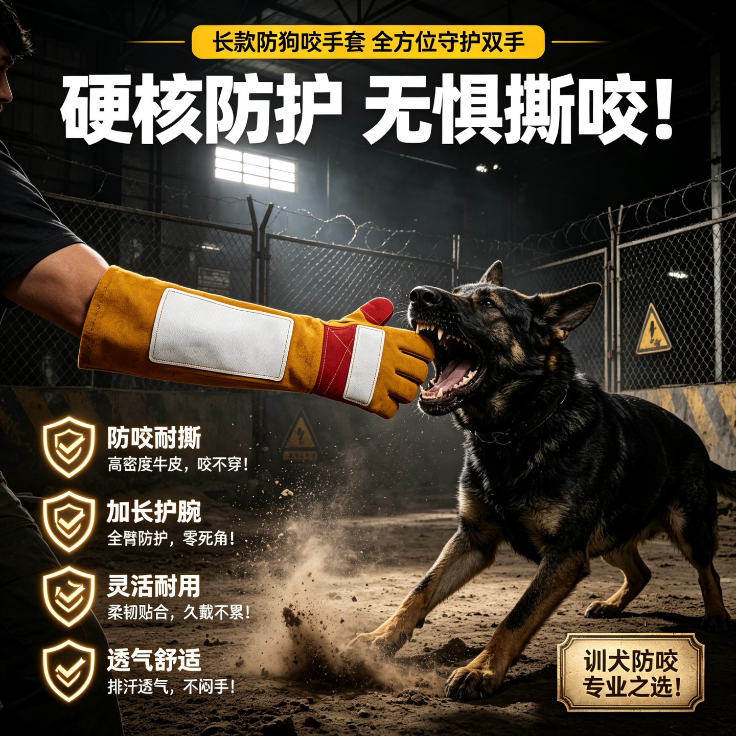 防咬手套防狗咬猫抓训狗训犬专用