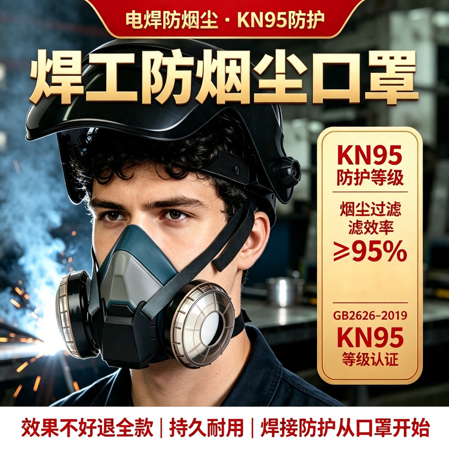 焊工专用口罩透气防尘粉尘易呼吸图片