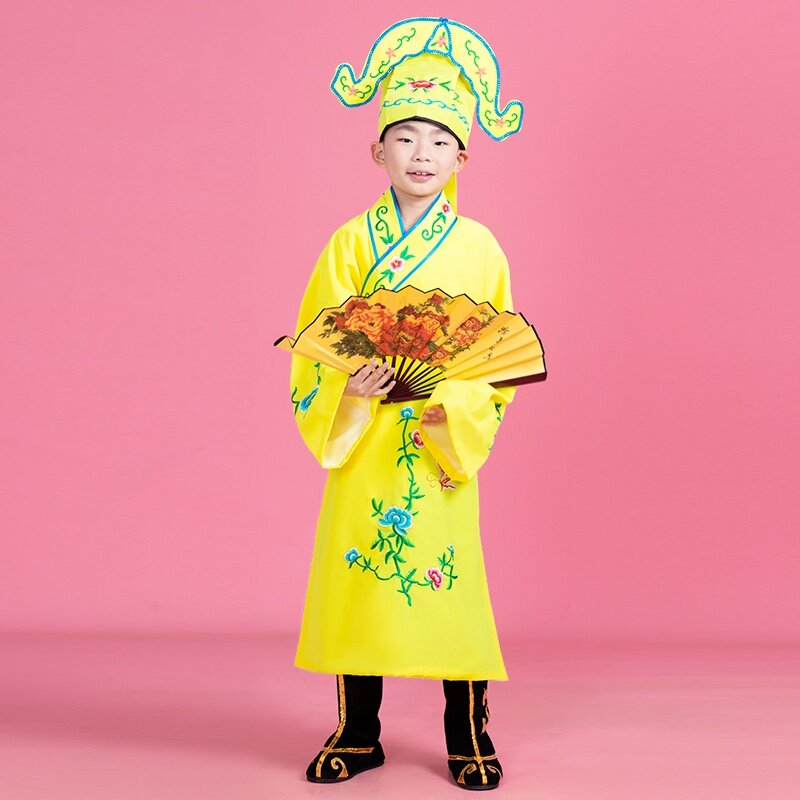 儿童江南四大才子表演服戏剧古装小孩少年年会搞笑服装秀才影视