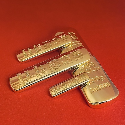 建行仿真金条结婚婚礼节日婚嫁财富道具装饰展示复古50克金砖新款