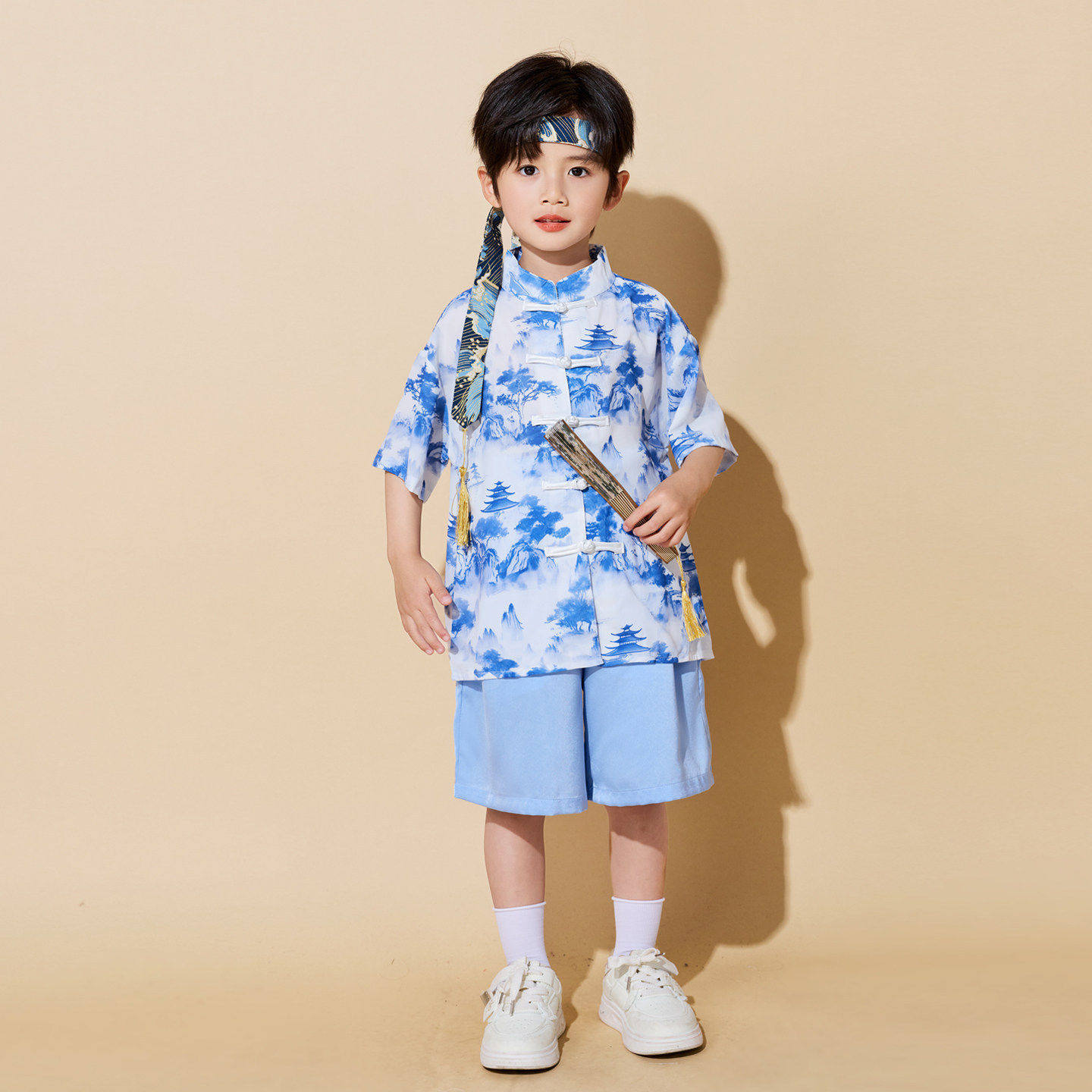 六一儿童演出服中国风小学生男女合唱表演服新中式唐装汉服旗袍裙
