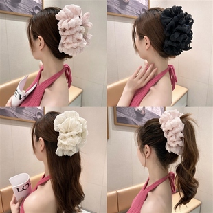 非金属发饰 大号多层蝴蝶结抓夹头饰显发量鲨鱼夹2023新款气质