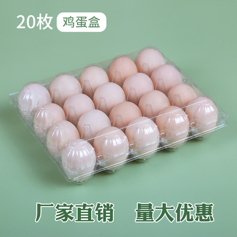 塑料透明鸡蛋托20枚中号一次性鸡蛋包装盒厂家直销100个