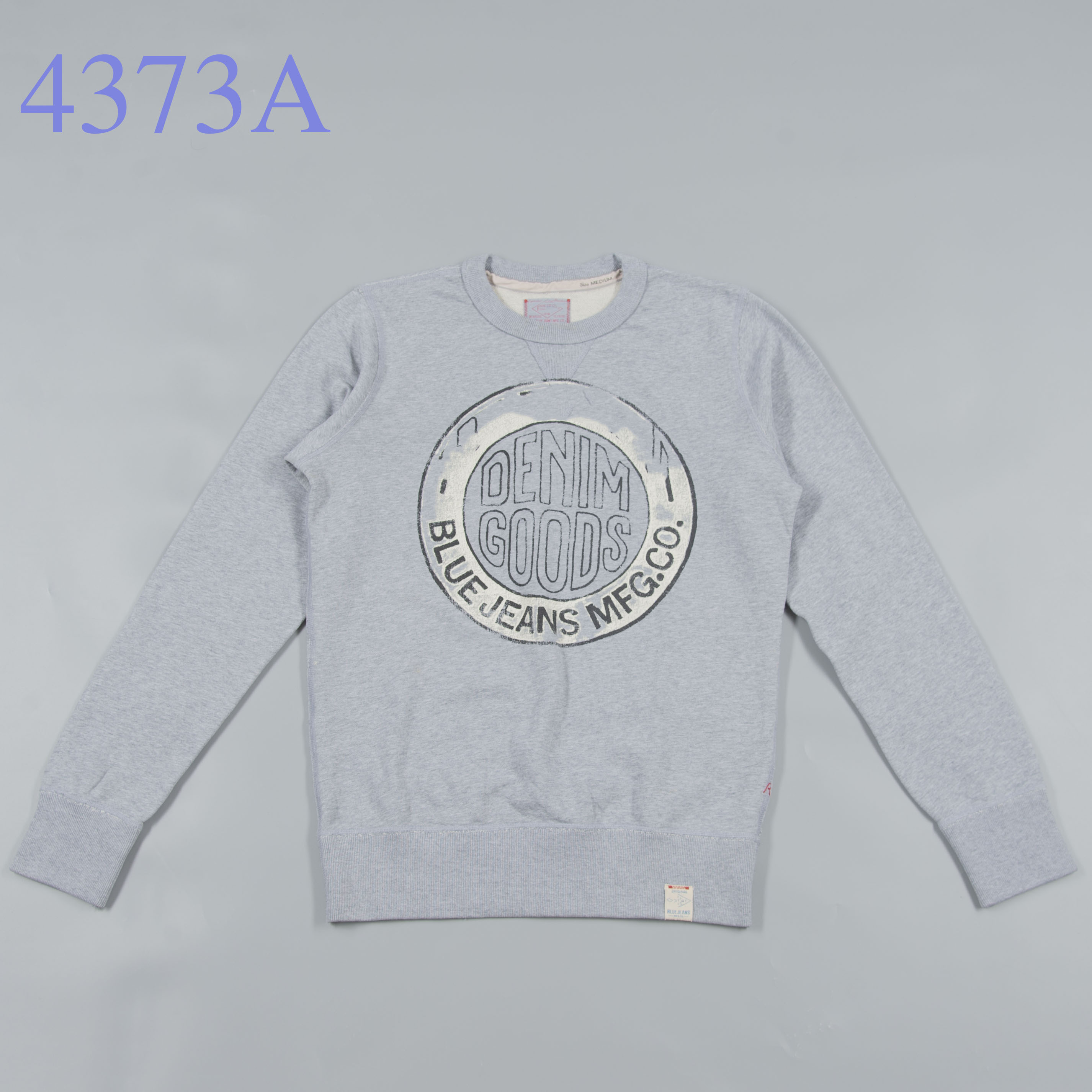 棉牛肚布长袖LSHW4373字母做旧