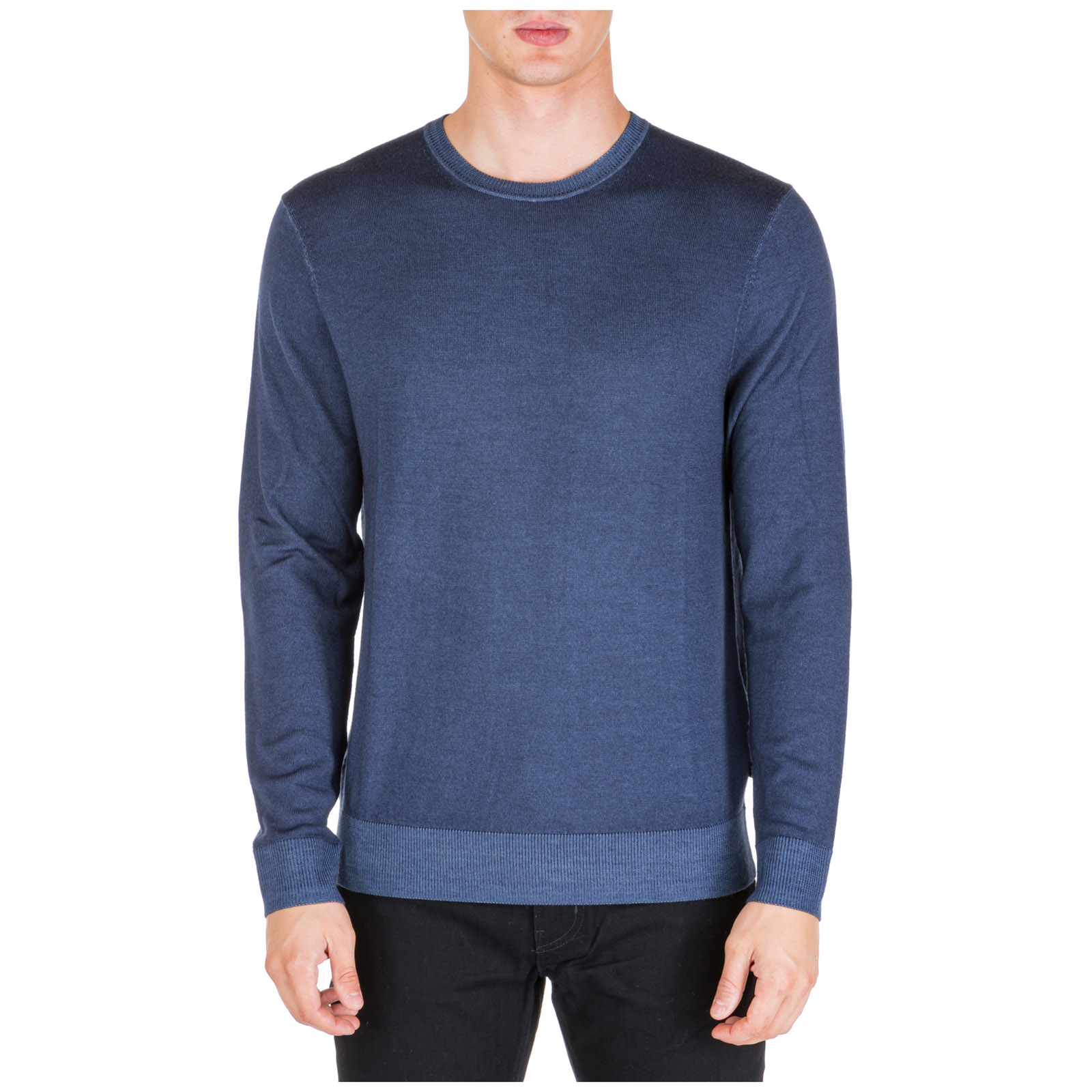 长袖针织衫LSHW圆领美利奴羊毛男