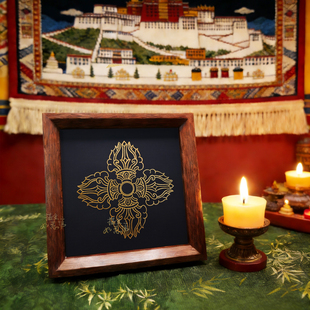 启蒙智慧般若法眼智慧之眼佛眼西藏手绘唐卡描金DIY线稿桌摆摆件