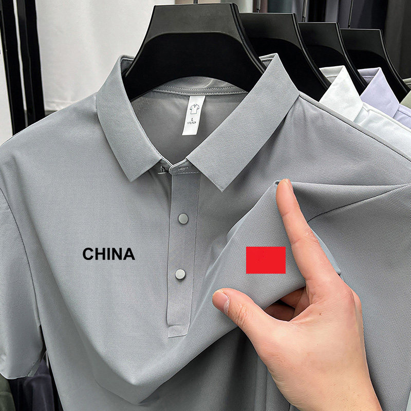国家队风翻领短袖POLO衫夏季