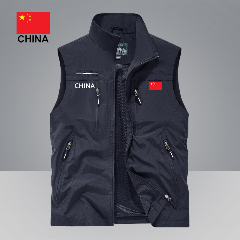 多口袋运动休闲马甲背心