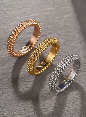 多圈圆珠米珠戒指女项链手镯perlee系列小众镀金设计感十足可叠戴