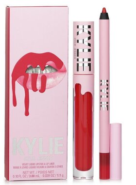 Kylie By Kylie Jenner - 丝绒唇妆组合唇釉+唇线笔 2pcs