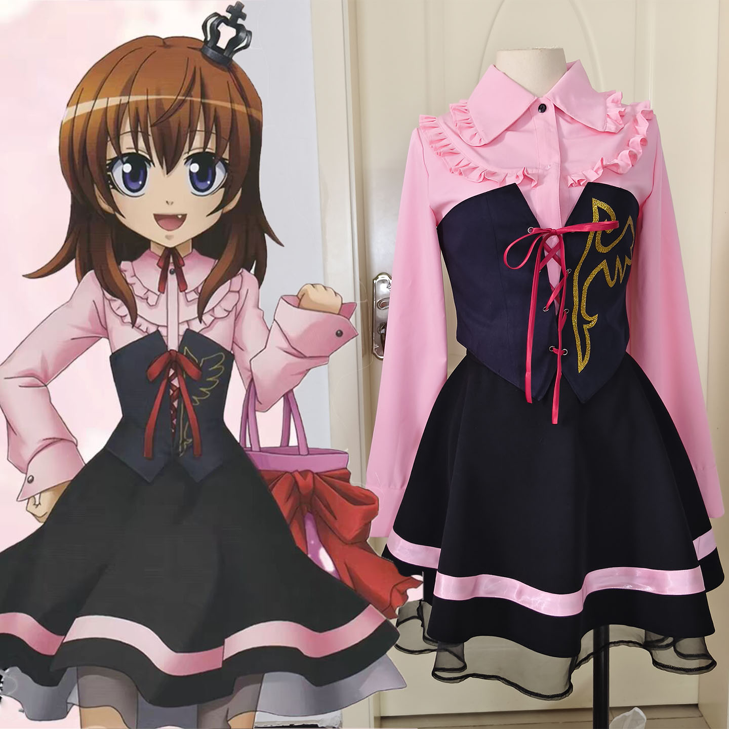 大眼睛cosplay 右代宫真里亚cos 海猫鸣泣之时cosplay服日常服